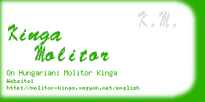 kinga molitor business card